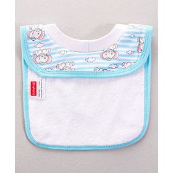 Babyhug 100 % Cotton Pullover Bibs Jungle Print Pack of 2 - Blue & Pink