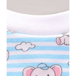 Babyhug 100 % Cotton Pullover Bibs Jungle Print Pack of 2 - Blue & Pink