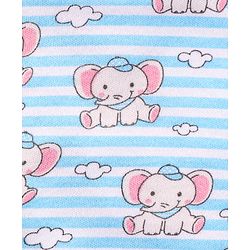 Babyhug 100 % Cotton Pullover Bibs Jungle Print Pack of 2 - Blue & Pink