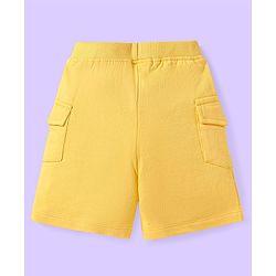 Babyhug Single Jersey Knit Half Sleeves Shirt & Shorts Set with Jungle Theme Print - Light Blue & Yellow