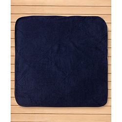 Babyhug Terry Woven Hooded Wrapper with Dolphin Embroidery  L 76.2 x B 76.2 cm - Navy Blue