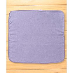 Babyhug Terry Woven Hooded Wrapper with Owl Embroidery & Bow Applique L 76.2 x B 76.2 cm - Lilac