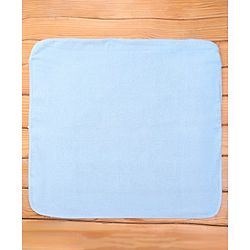 Babyhug Terry Woven Hooded Towel with Bunny Applique L 76.2 x B 76.2 cm - Light Blue