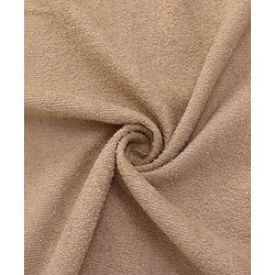 Babyhug Cotton Knit Hooded Wrapper With Bear Face Print & Ear Applique L 76.2 x B 76.2 cm - Brown