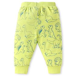Babyhug Cotton Knit  Full Length Dino Printed Lounge Pants Pack of 5 - Aqua Blue & Green