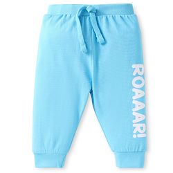 Babyhug Cotton Knit  Full Length Dino Printed Lounge Pants Pack of 5 - Aqua Blue & Green