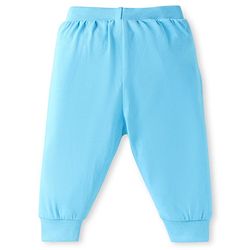 Babyhug Cotton Knit  Full Length Dino Printed Lounge Pants Pack of 5 - Aqua Blue & Green