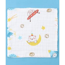 Babyhug 6 Layer Muslin Wash Cloth Pack of 5 - Multicolor(Print May Vary)