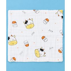 Babyhug 6 Layer Muslin Wash Cloth Pack of 5 - Multicolor(Print May Vary)