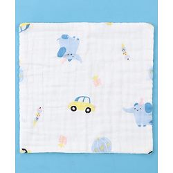 Babyhug 6 Layer Muslin Wash Cloth Pack of 5 - Multicolor(Print May Vary)