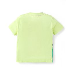 Babyhug Single Jersey Knit Half Sleeves T-Shirt & Shorts Set With Tiger Print - Light Green