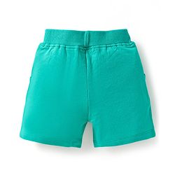 Babyhug Single Jersey Knit Half Sleeves T-Shirt & Shorts Set With Tiger Print - Light Green