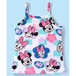 Babyhug Disney Lycra Knit Singlet Sleeves Slips With Minnie Mouse Graphics Pack of 3 - Yellow Pink & White