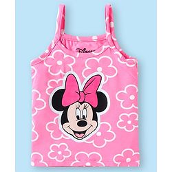 Babyhug Disney Lycra Knit Singlet Sleeves Slips With Minnie Mouse Graphics Pack of 3 - Yellow Pink & White