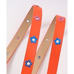 Babyhug Belt with Floral Applique - Orange