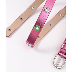 Babyhug Belt with Floral Applique - Pink