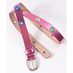 Babyhug Belt with Floral Applique - Pink