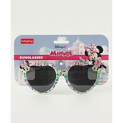 Babyhug Disney Jr. Free Size Sunglasses With Minnie Applique - Light Pink & Light Green.