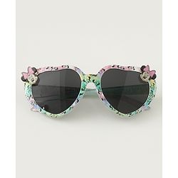 Babyhug Disney Jr. Free Size Sunglasses With Minnie Applique - Light Pink & Light Green.