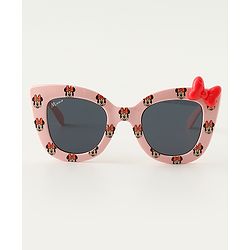 Babyhug Disney Jr. Minnie Sunglasses With Bow Applique - Pink