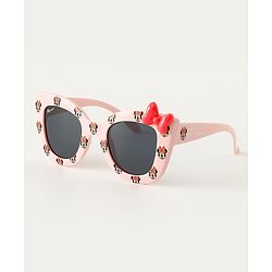 Babyhug Disney Jr. Minnie Sunglasses With Bow Applique - Pink