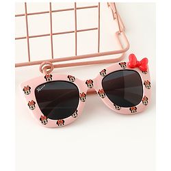 Babyhug Disney Jr. Minnie Sunglasses With Bow Applique - Pink