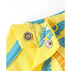 Babyhug Cotton Knit Half Sleeves Shorts Night Suit With Sea Animals Print - Yellow