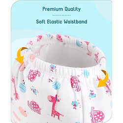 Babyhug 100% Cotton Reusable Giraffe Print Potty Training Pull Up Padded Pants Pack of 1 - Size 0 (9 - 12 months) - Pink