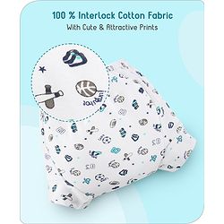 Babyhug 100% Cotton Padded Underwear Training Diapers Animals Print Pack of 3 Size 2 - Multicolor