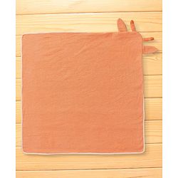 Babyhug Terry Woven Hooded Wrapper with Giraffe Applique L 76.2 x B 76.2 cm - Orange