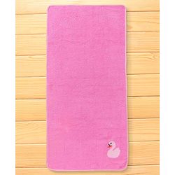 Babyhug Cotton Terry Woven Bath Towel With Duck Embroidery L 98 x B 48 cm - Pink