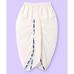 Babyhug Cotton Woven Full Sleeves Kurta Dhoti Set With Floral Print - White