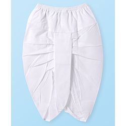 Babyhug Cotton Woven Full Sleeves Textured Kurta Dhoti Set - White
