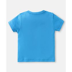 Babyhug 100% Cotton Interlock Knit Half Sleeves Front Open jhablas with Sea Life Print & Stripes Pack of 3 - Blue & White