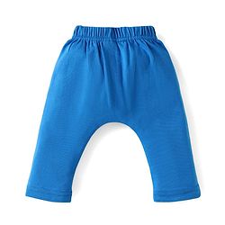 Babyhug Interlock Knit Full Length Diaper Pants with Stripes & Text Print Pack of 3 - Blue