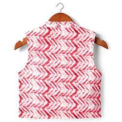 Babyhug Cotton Woven Mandarin Collar Full Sleeves Kurta Dhoti Set With Textured Print Jacket - Red