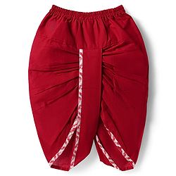 Babyhug Cotton Woven Mandarin Collar Full Sleeves Kurta Dhoti Set With Textured Print Jacket - Red