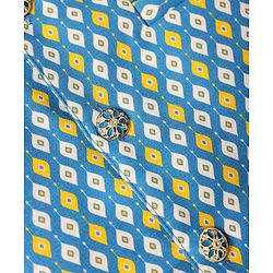 Babyhug Cotton Woven Full Sleeves Solid Kurta Dhoti Set with Printed Jacket - Mustard
