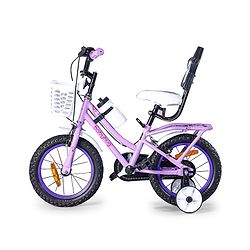 Babyhug Speedy Bicycle With Bell - Pink White| Storage Basket| Durable Brake