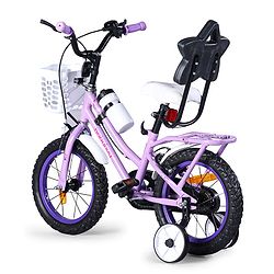 Babyhug Speedy Bicycle With Bell - Pink White| Storage Basket| Durable Brake