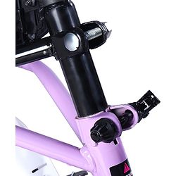 Babyhug Speedy Bicycle With Bell - Pink White| Storage Basket| Durable Brake