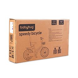 Babyhug Speedy Bicycle With Bell - Pink White| Storage Basket| Durable Brake