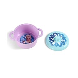 Babyhug Disney Frozen Theme Kitchen Play Set Trolley| Portable Set with Realistic Light Sound Toys for Kids with 24 Pieces - Lilac & Light Blue