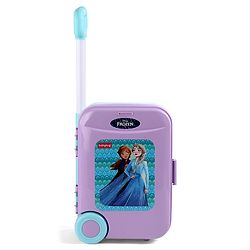 Babyhug Disney Frozen Theme Pretend Play Makeup Trolley Set with Briefcase and Accessories| Cosmetic Set 2 in 1 Vanity Table | Beauty Make Up Trolley Set with 22 pieces & 2 Sticker - Lilac
