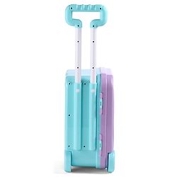 Babyhug Disney Frozen Theme Pretend Play Makeup Trolley Set with Briefcase and Accessories| Cosmetic Set 2 in 1 Vanity Table | Beauty Make Up Trolley Set with 22 pieces & 2 Sticker - Lilac