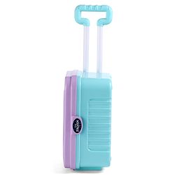 Babyhug Disney Frozen Theme Pretend Play Makeup Trolley Set with Briefcase and Accessories| Cosmetic Set 2 in 1 Vanity Table | Beauty Make Up Trolley Set with 22 pieces & 2 Sticker - Lilac