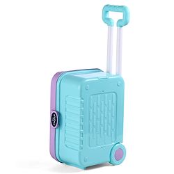 Babyhug Disney Frozen Theme Pretend Play Makeup Trolley Set with Briefcase and Accessories| Cosmetic Set 2 in 1 Vanity Table | Beauty Make Up Trolley Set with 22 pieces & 2 Sticker - Lilac