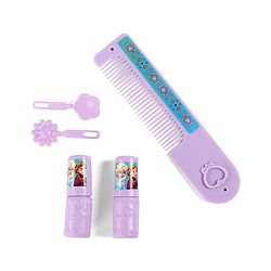 Babyhug Disney Frozen Theme Pretend Play Makeup Trolley Set with Briefcase and Accessories| Cosmetic Set 2 in 1 Vanity Table | Beauty Make Up Trolley Set with 22 pieces & 2 Sticker - Lilac