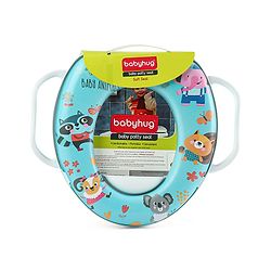Babyhug Soft Cushioned Animal Print Baby Potty Seat- Blue