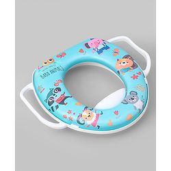 Babyhug Soft Cushioned Animal Print Baby Potty Seat- Blue